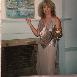 Ferrara metal mesh 2-piece dress small womens